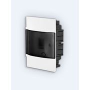 Quadro Distribuição Disjuntor Plástico Branca Sobrepor DIN 4 sem Barramento Porta Transparente Practibox S 134114 PIAL