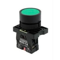 Botão Redondo Verde 22mm 380V 1NA Impulso P20AFRG1A Metaltex