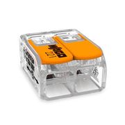 Conector Reto 450V 0,5-6mm2 Transparente 2Vias Wago