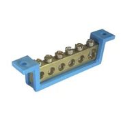 Barramento Elétrico Neutro 6 Furos 80Mm Azul SBN6 Steck