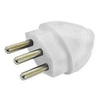 Plugue Macho Energia Predial Branca 2 Polos+Terra 250V 20A DN1604 Daneva Legrand