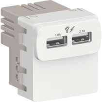 Módulo 2 tomadas USB 2.0 2.1A 127/220V, Miluz, Schneider