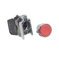 Botão De Pressão Vermelho 22mm