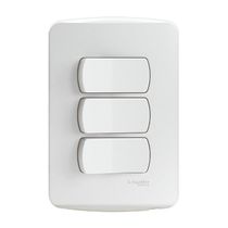 Interruptor Embutir 3 Simp Branco 250V 10A Com Placa Branco S3B62210 Schneider