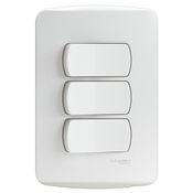 Interruptor Embutir 3 Paral Branco 250V 10A Com Placa Branco S3B62230 Schneider