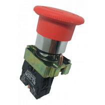 Botão Redondo Vermelho 22mm 1NF Com Trava M20Akrr1B Metaltex