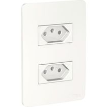 Conjunto 2 Tom Branco 2P+T 10A 250V Pl/Br S71322104 Schneider