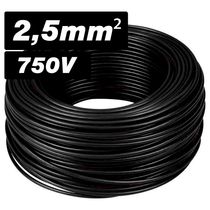 Cabo Flexível 750V 70 Graus Celsius PVC 2,5mm Preto  SUPERASTICFLEX 23235802 Prysmian