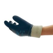 Luva Proteção Mecânica Algodão Com Banho Nitrílico Azul Tamanho 9/G Hycron - 27602 - ANSELL