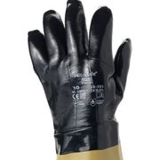 Luva Resistente A Corte Nitrilica Preta Anti-Derrapante - Tamanho 9 - NITRASAFE 28-359 - CA 42723 - ANSELL