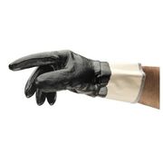 Luva Proteção Mecânica Nitrílica Preta Anti-Derrapante Tamanho 8/M Edge - 48500 - ANSELL - CA 40893