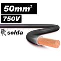 Cabo Solda 750V 70 Graus Celsius PVC 50mm Preto 190001016 Induscabos - Dimensional | Imagem ilustrativa - Visão geral do produto com dimensão