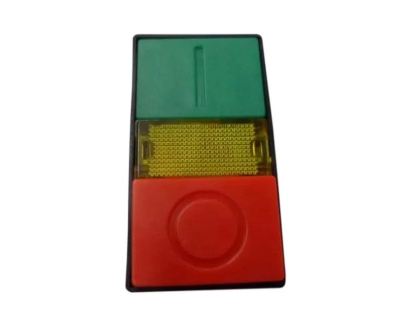 Botão Frontal Comando Iluminado Duplo Vermelho Laranja e Verde 22