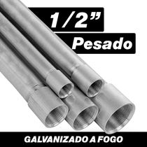 Eletroduto Rígido Metálico Aço Carbono Galvanizado Fogo Pesado 2,25mm 1/2 " Npt 3000 Mm ABNT NBR 5597 - 19161 - ELECON