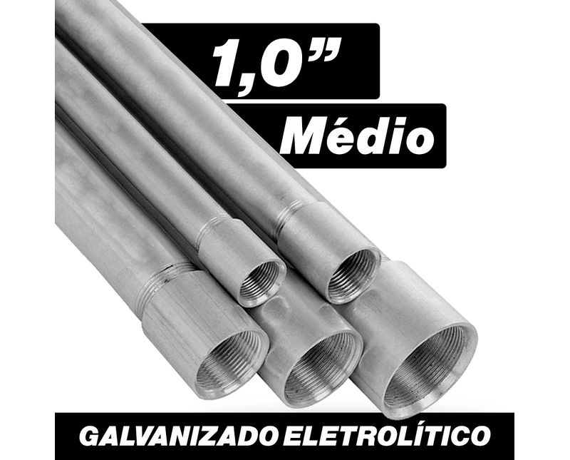 Eletroduto Rígido Metálico Aço Carbono Pre Galvanizado 0,90mm | Detalhes das pontas