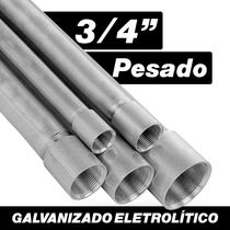 Eletroduto Rígido Metálico Aço Carbono Pré Galvanizado Semi Pesado 1,11mm 3/4 " BSP 3000 Mm - 62010APZ - PERFIL LIDER