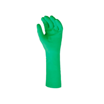 Luva Proteção Química Látex Verde Antiderrapante 310mm Punho Longo PA22850 Tamanho 8 CA 2429 Mucambo