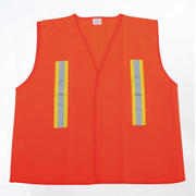 Colete Sinalização Blusão Velcro Poliéster Laranja com Refletivo Tamanho Único sem Bolso VIC 71116 - DVS