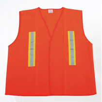 Colete Sinalização Blusão Velcro Poliéster Laranja com Refletivo Tamanho Único sem Bolso VIC 71116 - DVS