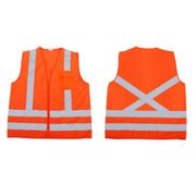 Colete Sinalização Blusão Zíper Laranja Com Refletivo Tamanho G - VIC 72140 Vicsa