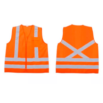 Colete Sinalização Blusão Zíper Poliéster Laranja com Refletivo 4 Bolsos Tamanho M VIC 72130 Vicsa