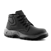 Botina Vaqueta cor Preta Poliuretano Bidensidade Palmilha Antibacteriana Cadarço Tamanho 42 BT903CDTR03393 CA 26728 BOMPEL