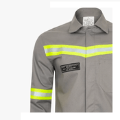 Camisa Eletricista Texion Manga Longa Cinza Tamanho 46 431TC CA 40366 - JGB