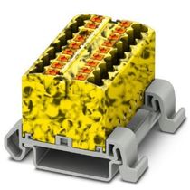 Bloco Conector Passagem Preto / Amarelo 690 V 24a 18 Conexões 0,14 4 mm2 PTFIX18X2,5NS35AFE Phoenix Contact