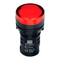 Sinaleiro Redondo Plástico Vermelho 22,0 Mm 110 Vca Led CEWSM1D13 WEG