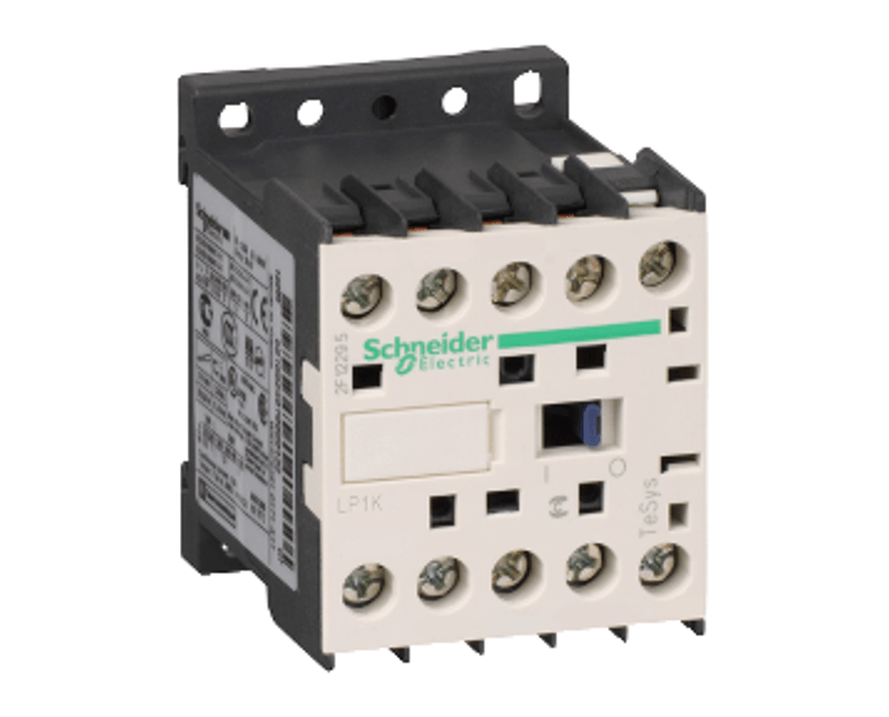 Contator Tripolar 6A 24VCC 1NF LP1K0601BD Schneider | Dimensional - Imagem ilustrativa da parte frontal.