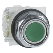 Botão Redondo Metálico Verde 30mm 1NA Impulso 9001KR1GH5 Schneider