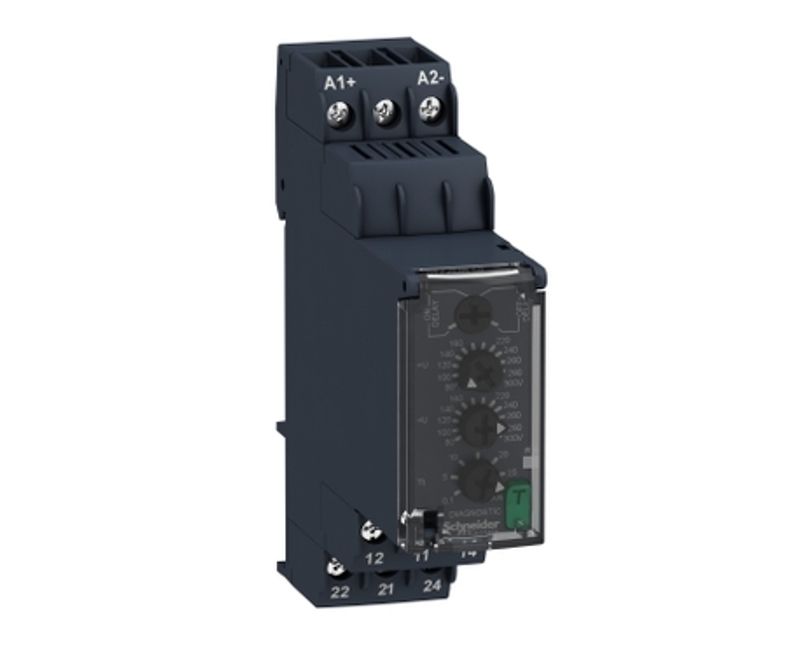 Relé Corrente 1a-30s 300V Schneider | Dimensional - Produto virado para a esquerda