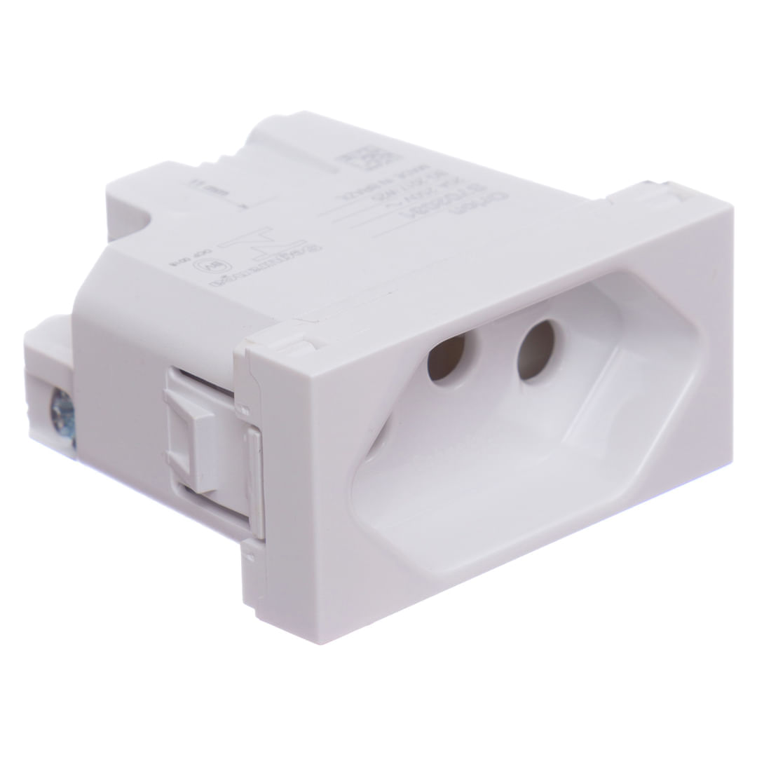 Módulo Tomada Encaixe 1 Módulo Branco 2P+T 20A S70203124 Schneider ...