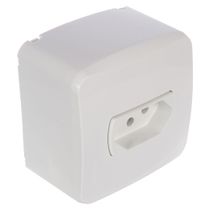 Caixa Tomada Sobrepor Tampa 1Módulo Tomada Branco S3B66340 Schneider