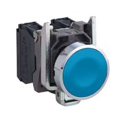 Botão Redondo Azul 22mm 1NA Impulso XB4BA61 Schneider