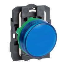 Sinaleiro Redondo Plástico Azul 22,0 Mm 24v Led Schneider