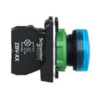 Sinaleiro Redondo Plástico Azul 22,0 Mm 24v Led Schneider