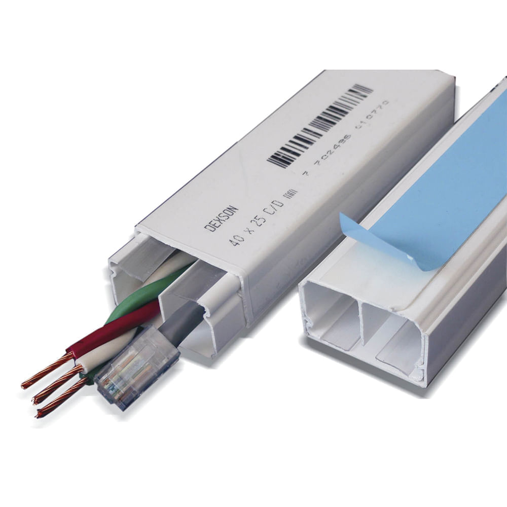 Canaleta 40 x 25 mm com adesivo 2m Dexson - DXN10151 - Schneider