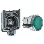 Botão Iluminado Redondo Verde 22mm 24V LED 1NA XB4BW33B1 Schneider