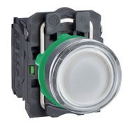 Botão Iluminado Redondo Branco 22mm 24V LED 1NA+1NF XB5AW31B5 Schneider