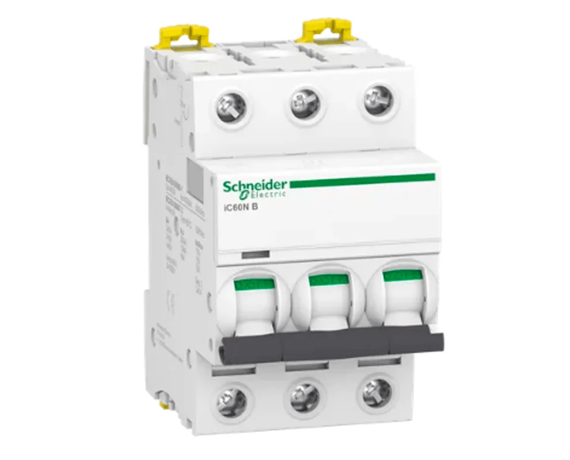 Disjuntor Mini Tripolar 63A 440VCA C 10KA Acti9 A9F84363 Schneider