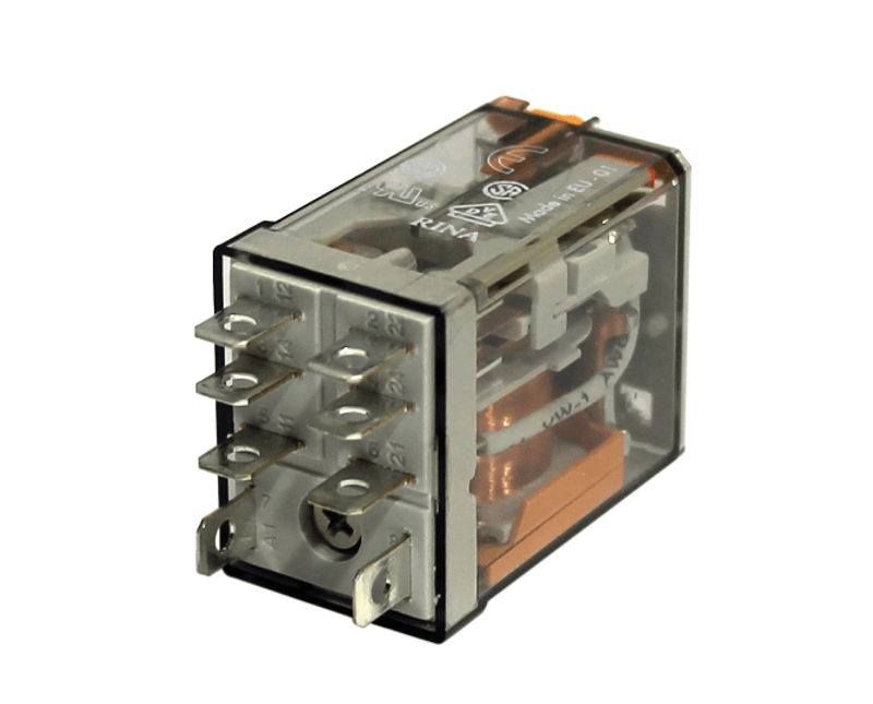 Rele-Plug-in-Faston-230VCC-10A-Finder---Imagem-ampliada-do-produto-exibindo-a-parte-do-Plug-in