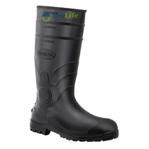Bota Impermeável PVC Preta Cano Longo Sem Forro 85BPL600SFACQUALEV 41 CA 37455 Bracol