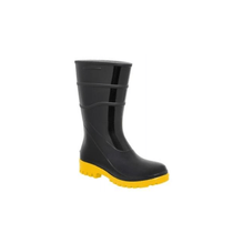 Bota Impermeável PVC Preta E Amarela Cano Curto Com Forro 82BPC600ACQUAFLEX Tamanho 41 CA 37456 Bracol