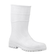 Bota Profissional PVC Branca Cano Curto Sem Forro Sem Bico 82BPC600SF Tamanho 35 CA 37456 Bracol