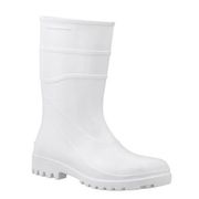 Bota Profissional PVC Branca Cano Curto Sem Forro Sem Bico 82BPC600SF Tamanho 40 CA 37456 Bracol