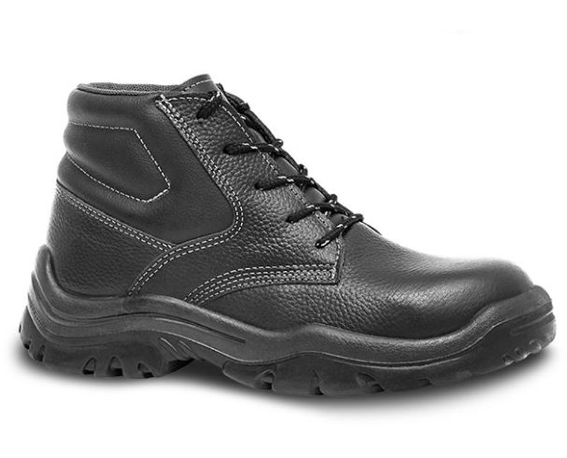 Bota Vaqueta Cadarço Bidensidade Bico De Composite Preta