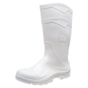 Bota Prof PVC Branca Cano Longo Sem Forro Sem Bico 100AWORKCABR Tamanho 41 CA 40754 Marluvas