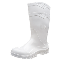 Bota Prof PVC Branca Cano Longo Sem Forro Sem Bico 100AWORKCABR Tamanho 43 CA 40754 Marluvas