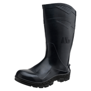 Bota Prof PVC Preta Antiper Ac Cano Longo Com Forro Bico De Aço 100AWORKFCAPR Tamanho 45 CA 40793 Marluvas